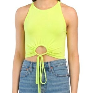 Young Fabulous & Broke Phoenix Crop Top Yellow Size Medium